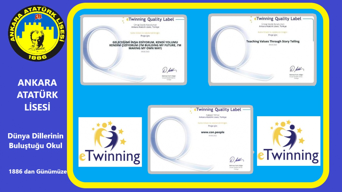 E-Twinning'de 3 Tane Ulusal Kalite Etiketi
